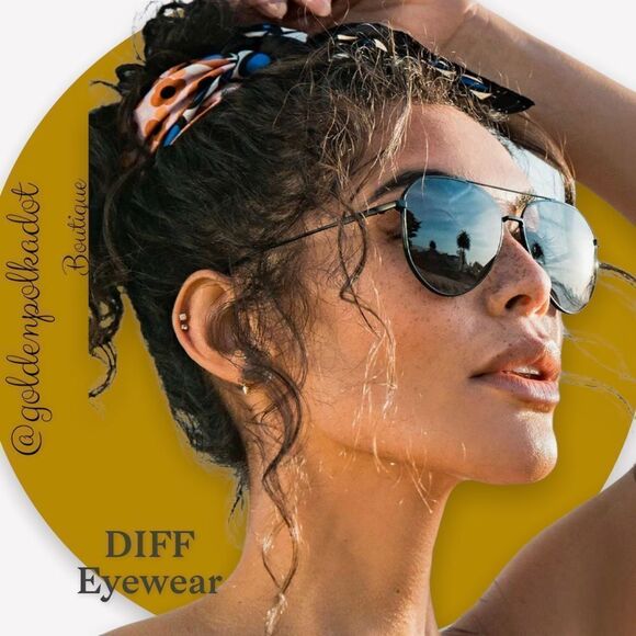 Diff unisex black aviatior UV 400 polarized sunglasses Brand Brat New main image 3